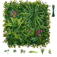 VEVOR Artificial Plant Wall 12PCS 20 x 20 in Boxwood Panels Greenery Backdrop