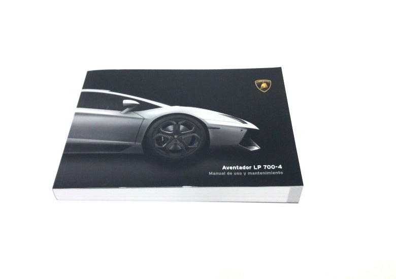 2012 Lamborghini Aventador LP700-4 Owner Manual Handbook Spanish
