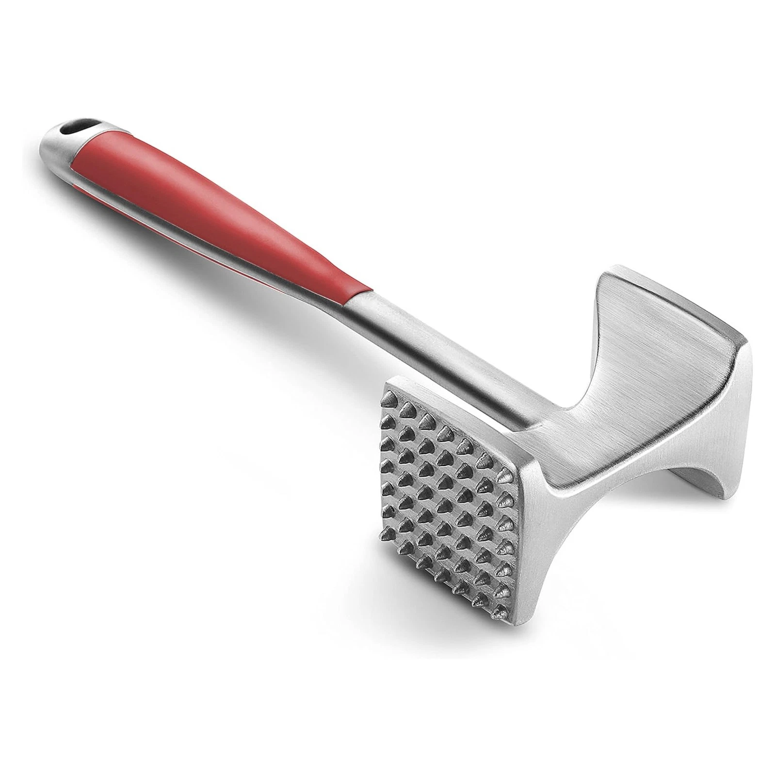 Meat Tenderizer Hammer with Comfortable-Grip Handle, Dual-side Mallet for Kit...