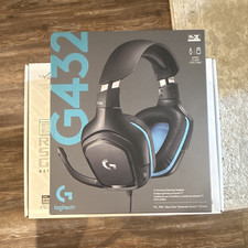 Logitech G432 Wired Gaming Headset w/ Boom Mic 7.1 Surround 3.5mm Black/Blue