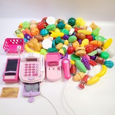 Kid Pretend Play Food Set 100 Pc Cash Register Cashier Kitchen Toy Vegetables