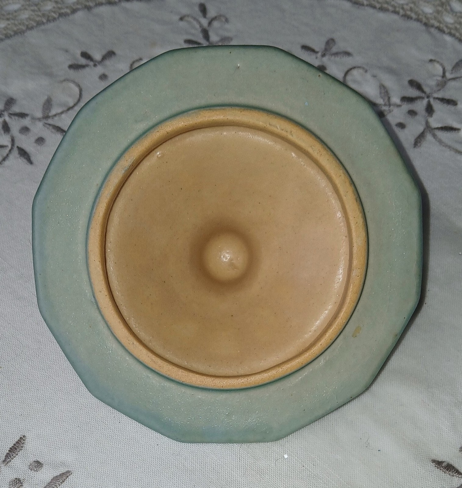 Roseville Clematis Tea Pot Lid, Mint Mid Century Modern Vintage Art Pottery 1944
