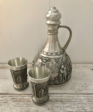 Zinnkrug mit 2x Becher 95% made in germany SKS design