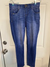 Democracy Jeans Womens Blue Denim Ab Solution Stretch Slim Skinny Ankle Sz 6