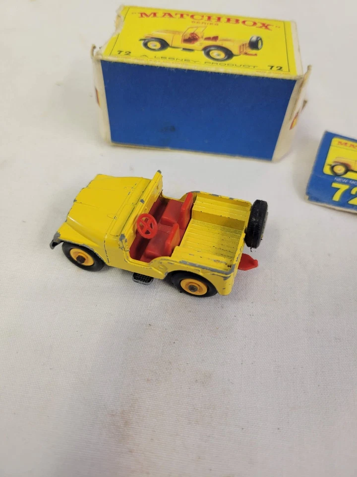 Vintage Matchbox Standard Jeep No. 72 w/ Box Made In England Lesney 1:64 - Image 4 of 4