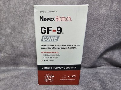 Novex Biotech GF-9 CORE GH Booster 120 Capsules New NIB Sealed - EXP 06/2027+