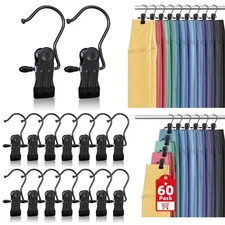 60 Pack Boot Hangers Clips for Closet, Heavy Duty Legging Organizer for Close...