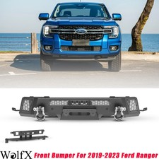 For 2019-2023 Ford Ranger Protective Central Front Bumper Winch Plate Wd-rings