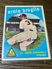 1959 Topps - Ernie Broglio #296 (RC) St. Louis Cardinals -EX- Free Shipping