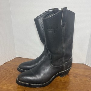 Mark Mason Mens 68153 Black Leather Square Toe Harness Biker Boots Size 9.5 Mason Boots | eBay main image 3