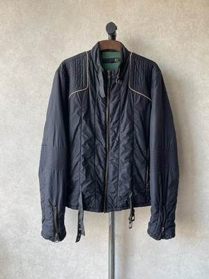 Vintage Just Cavalli Biker Jacket Black Quilted Moto Bomber Roberto Cavalli IT54