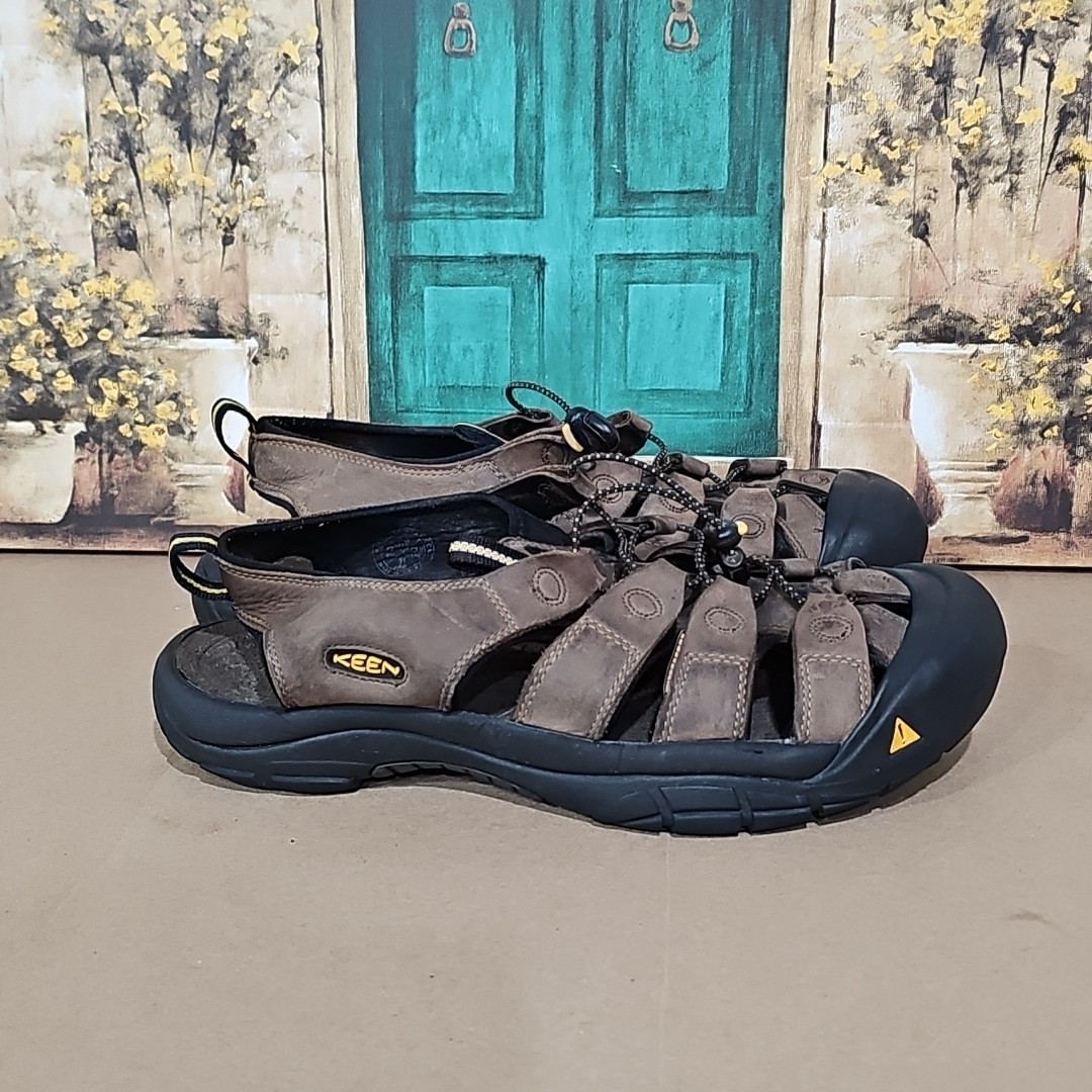 Sandali classici Keen uomo Newport taglia 13 impermeabili escursionismo pelle marrone 1001870