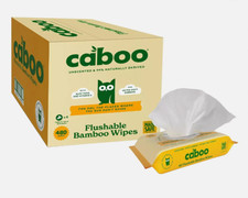 Caboo Unscented Flushable Bamboo Wipes, 480 Wipes