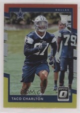 2017 Donruss Optic Rookies Red & Yellow Prizm Taco Charlton #112 0x4v