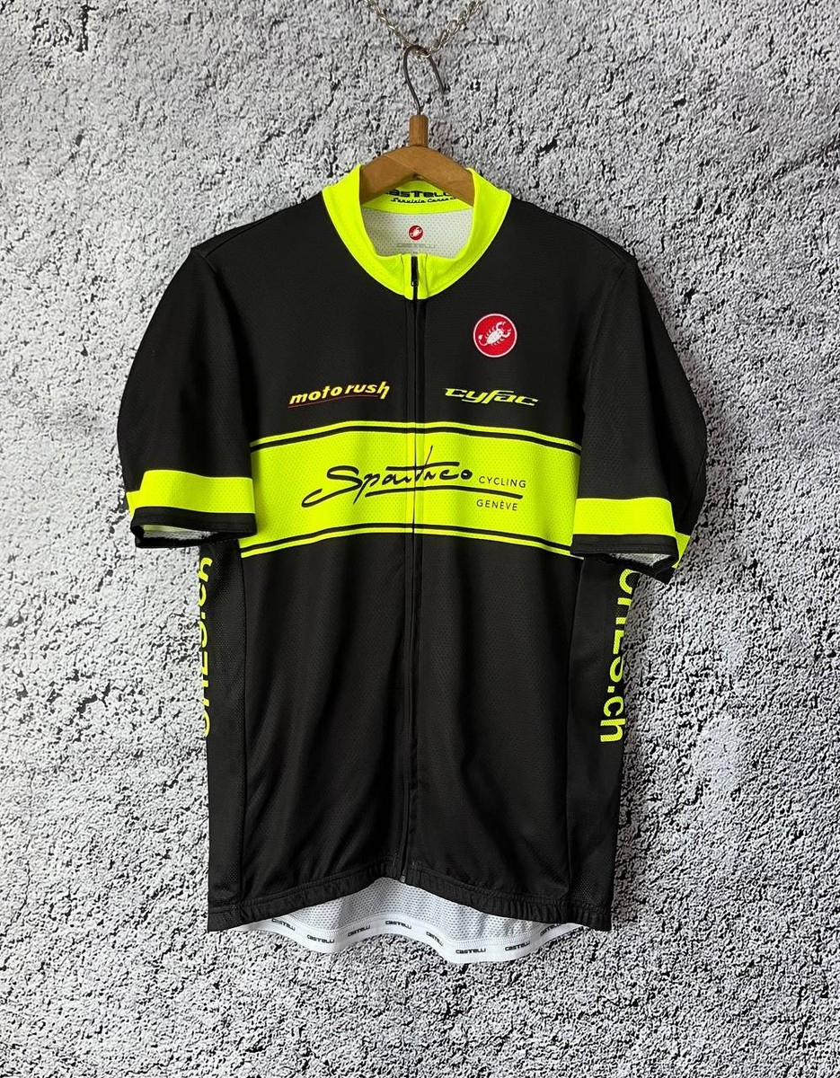 CASTELLI ROSSO CORSA サイクルジャージ 上下　黒 Castelli Rosso Corsa Men Cycling Jersey Black Yellow Size XXL | eBay