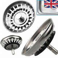 Kitchen Sink Strainer Drainer Replacement Premium Stainless Steel Waste Plug Kit