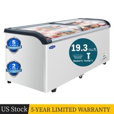 19.3 Cu.ft Curved Top Display Freezer Sliding Glass Lid Ice Cream Mobile Freezer