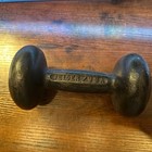 Vintage Cast Iron Dumbbell (Single Ten Pound) Made In USA/ WEIDER