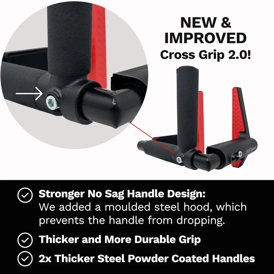 Jayflex CrossGrips Barra Pull Up Compacta - Barra Pull Up Marco de Puerta para Trabajar desde... Foto 2 de 4