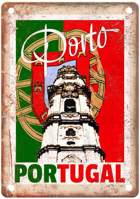 Vintage Porto Portugal Travel Poster Retro Look Sign T1509