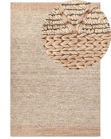 Teppich Jute Beige Rechteckig 200X300 Cm Geometrisches Muster Tellikaya
