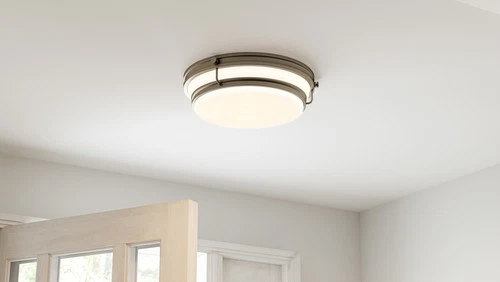 Quoizel QFL6776 Grafton 3 Light 16"W Flush Mount Ceiling Fixture - Nickel - Picture 4 of 12
