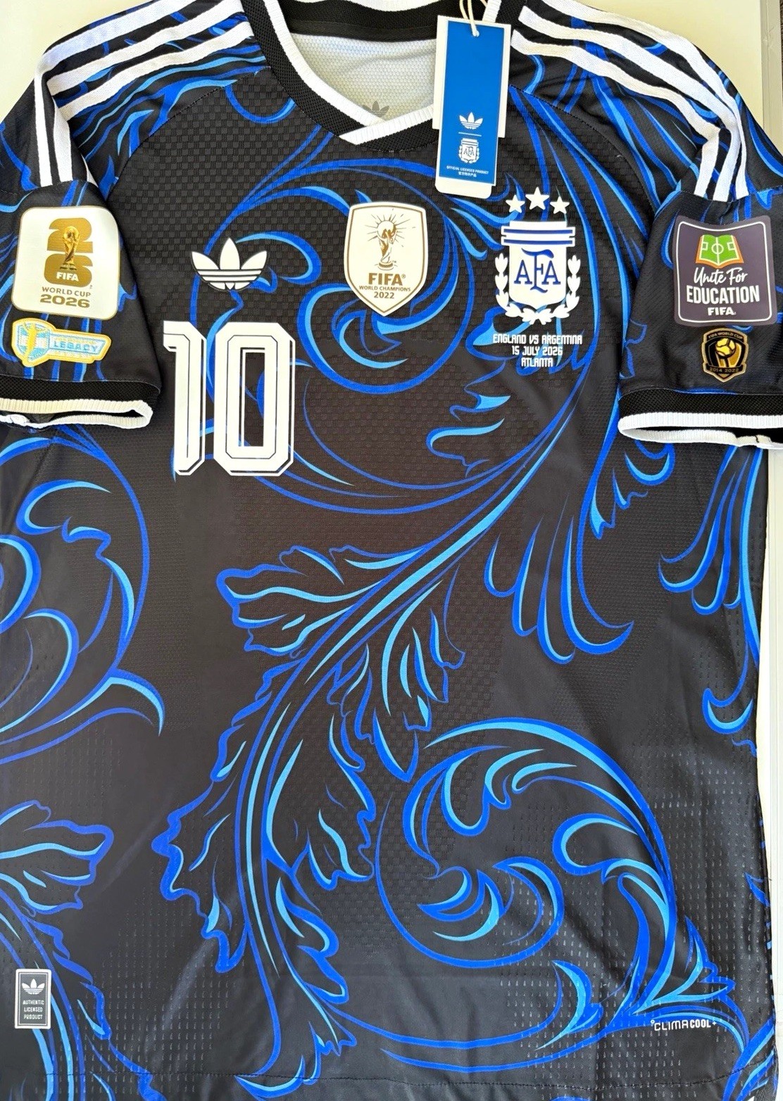 Messi #10 Argentina 2026 World Cup Away Jersey Mens L- Argentina vs England Kit