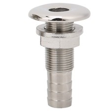 Marine Straight Thru Hull Fitting 3/8in 58mm 316 Stainless Steel Water Drain