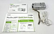 Canon PowerShot A400 3.2MP Digital Camera Silver Untested  [09]