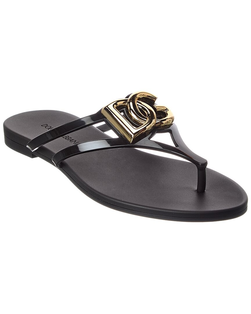 Dolce - Gabbana Rubber Beachwear Slide Womens Black 36 47590₽