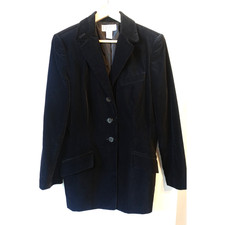 Vintage 90s Jennifer Moore Blazer Womens 8 Velvet Long Jacket Goth Luxury Coat