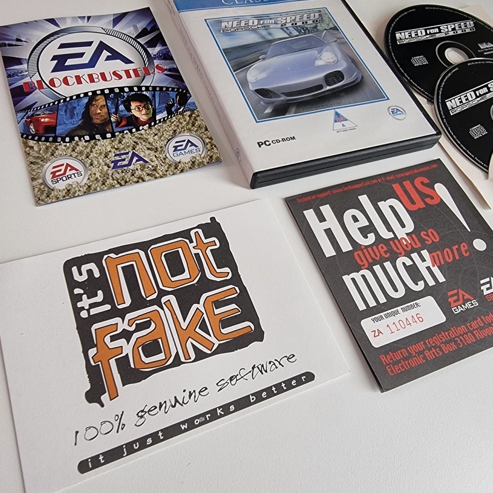NEED FOR SPEED PORSCHE 2000 DE EA GAMES PC Complete 2 Dics Manual Adds - Image 2 of 4