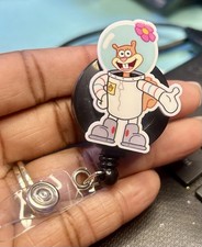 FUNNY, Sandy, Badge Reel, Teacher, Nurse, ID Badge holder,student,Tech, cute