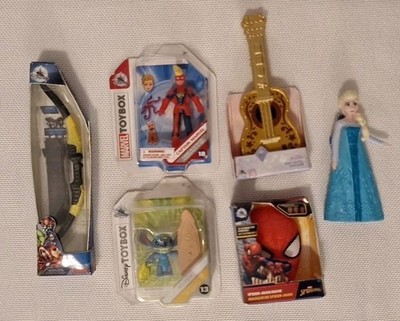 Zuru Disney mini Lot Of 6 Bow,Captain Marvel,Spiderman, Guitar,Stitch&Elsa 