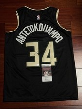 Giannis Antetokounmpo Signed Autographed Authentic Jersey JSA COA Certified