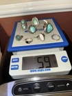 Vintage Lot Turquoise Rings Pendant NAVAJO CUSTOM 925 MEXICO 59g SILVER STERLING