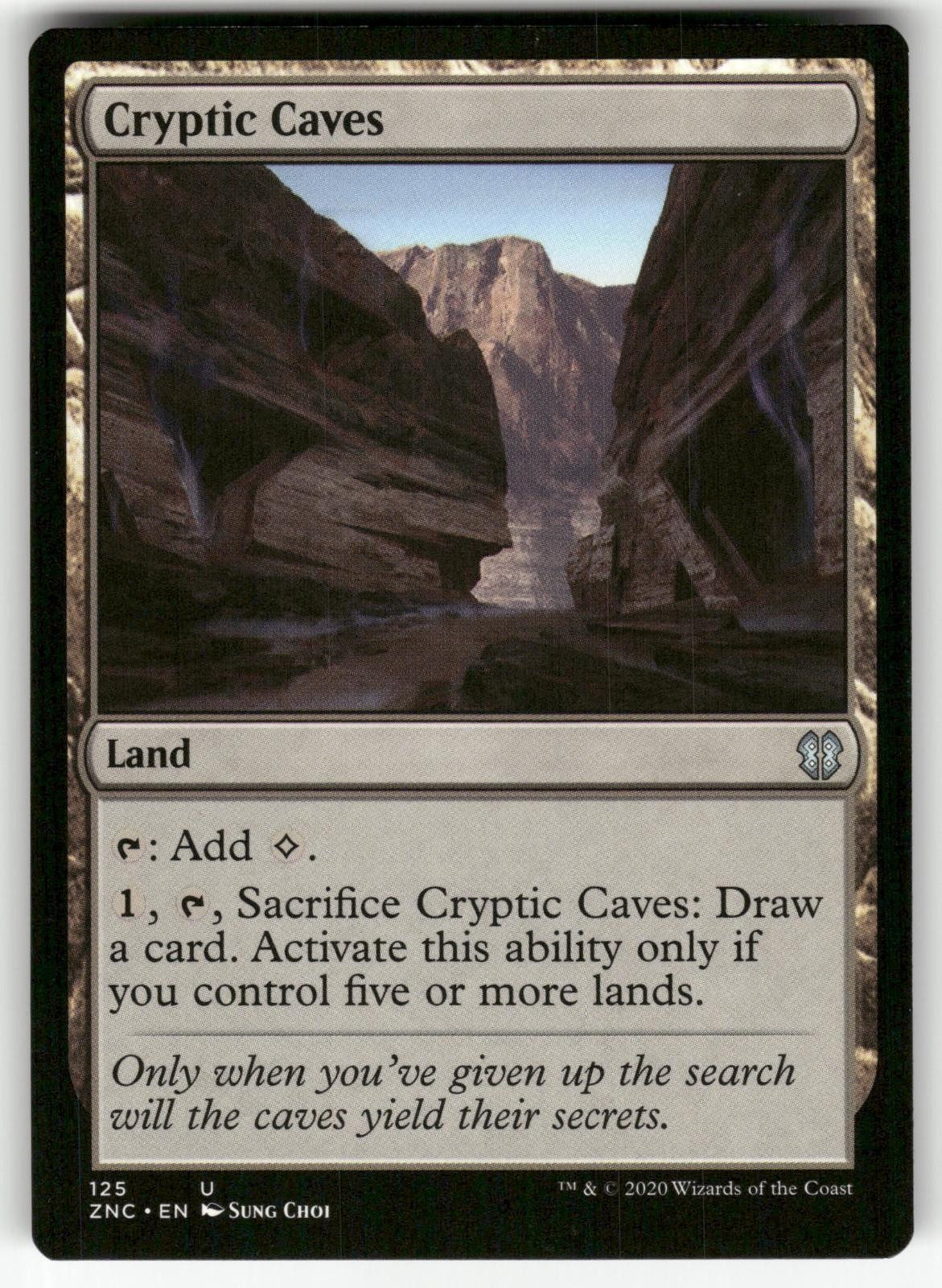 Cryptic Caves 125 Uncommon Commander: Zendikar Rising Magic: The Gathering NM