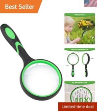 Magnifying Glass, 75MM Handheld Reading Magnifier with Non-Slip Soft Handle f...