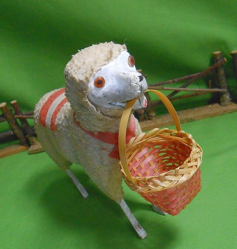 Germany 5 1/2" Tall Wooly Sheep Dog, Stick Legs, German - Picture 3 of 3