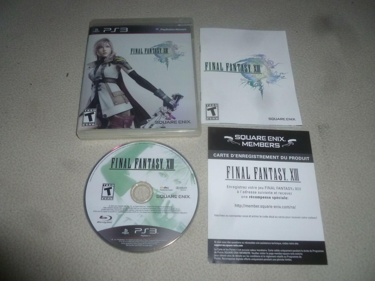 PLAYSTATION 3 GAME FINAL FANTASY XIII COMPLETE W CASE & MANUAL PS3