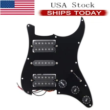 Loaded Prewired Pickguard HSH Humbucker Pickup for Stratocaster Strat ST Black