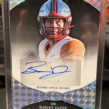 Bailey Zappe 🔥 2022 Sage Aspire Hyper Silver Rc Auto 🔥 Patriots