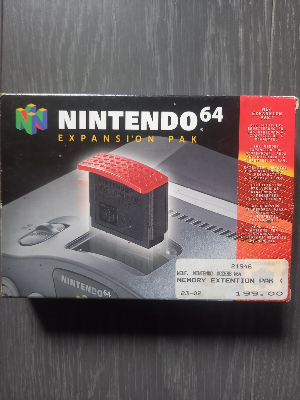 Pack mémoire Nintendo 64 Expansion Pak officiel N64 