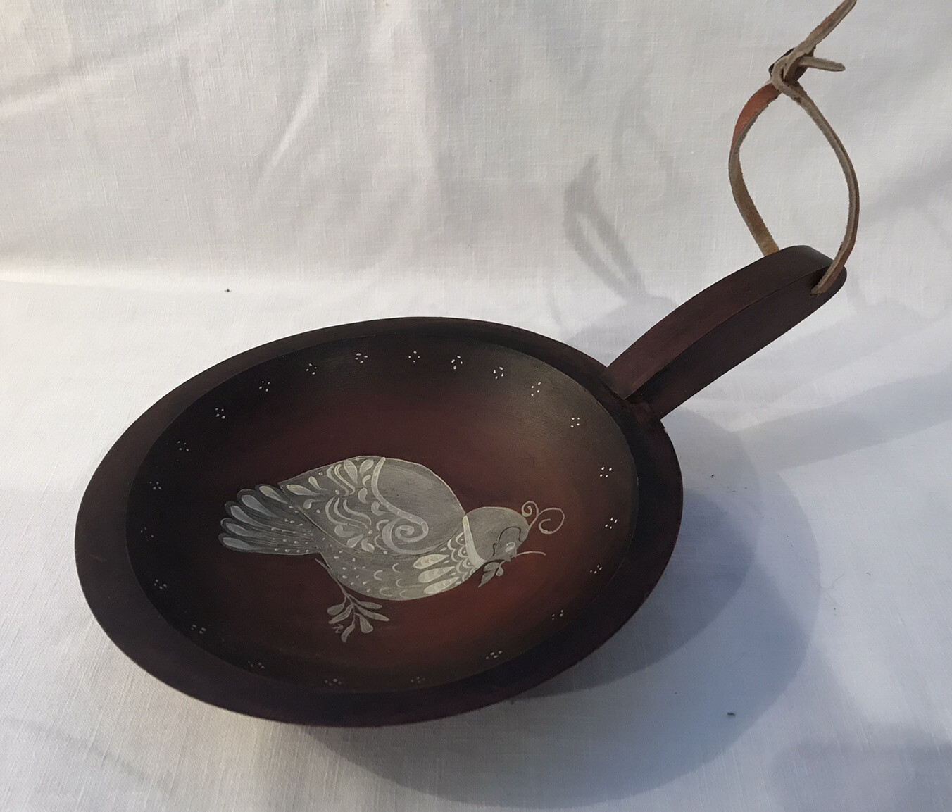 Vintage Weston Bowl Mill Vermont Wood Dough Bowl With Handle