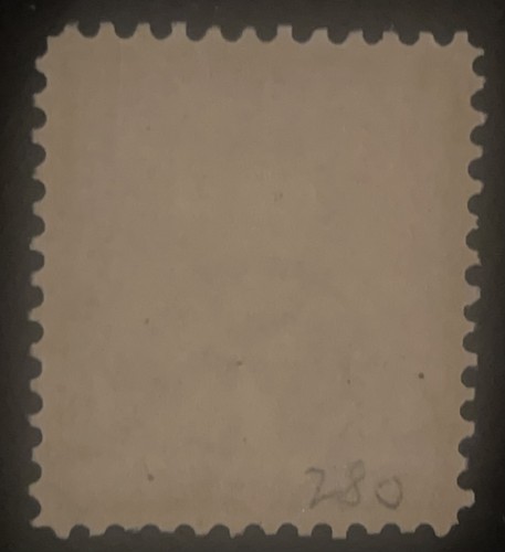 SCOTT #280 4c ROSE-BROWN, MOG-HINGED, PENCIL NOTATION, GUM CREASE, FINE-CAT $30 - Picture 2 of 2