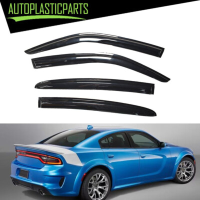 Smoke Window Visors For 2011-2020 Dodge Charger Sun Rain Wind Guards Vent Shade
