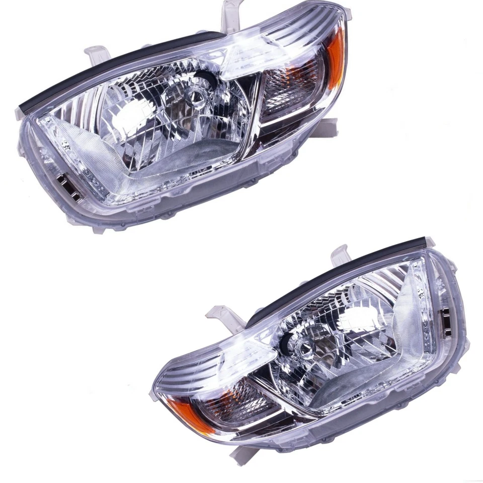 For Toyota Kluger GSU40R 2007-08/2010 GSU45R 3.5L SUV Pair Chrome Headlight Lamp - image 2 of 4