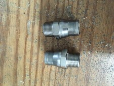 2 Parker 12mm Tube x 3/8" Male BSPT Nickel Plated Brass Push-to-Connect