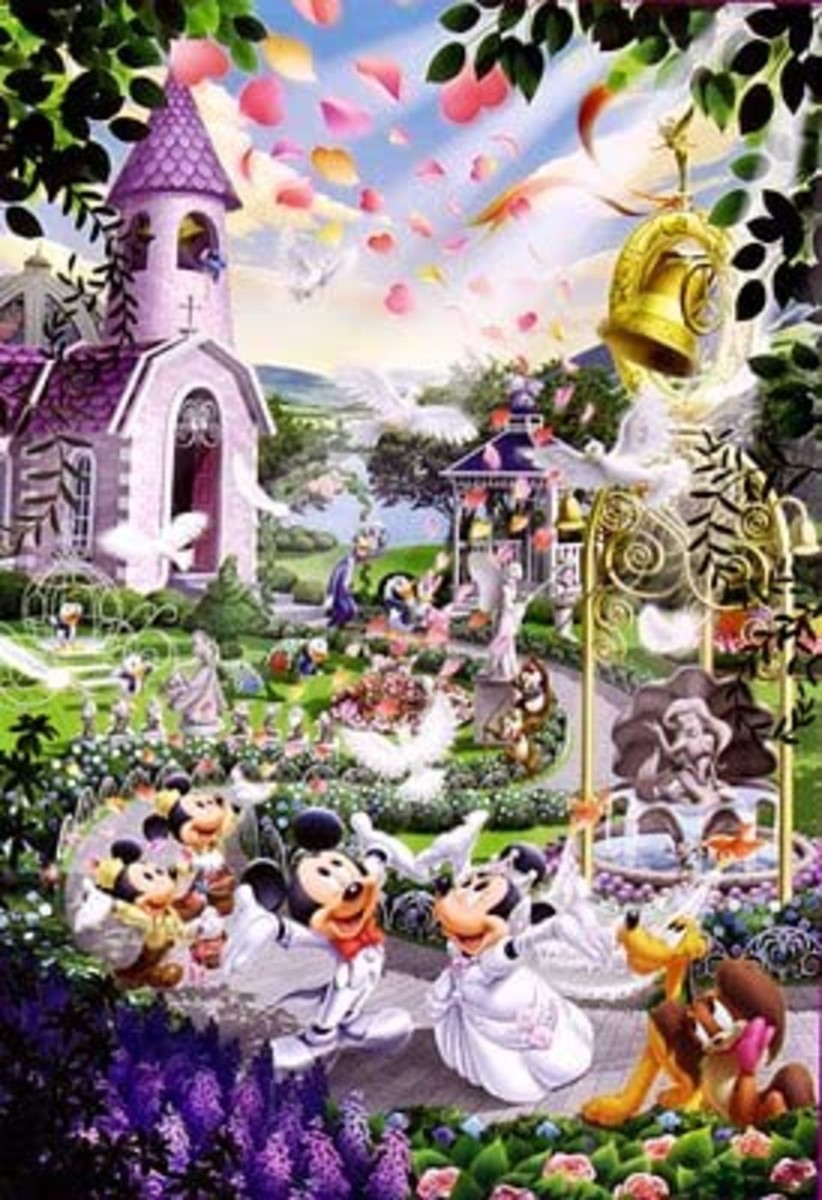 Tenyo Jigsaw Puzzle D-1000-319 Disney Mickey Mouse Wedding