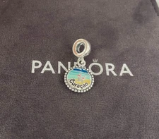 Pandora Curacao Beach Travel Exclusive Dangle Charm S925 Sterling Silver Jewelry